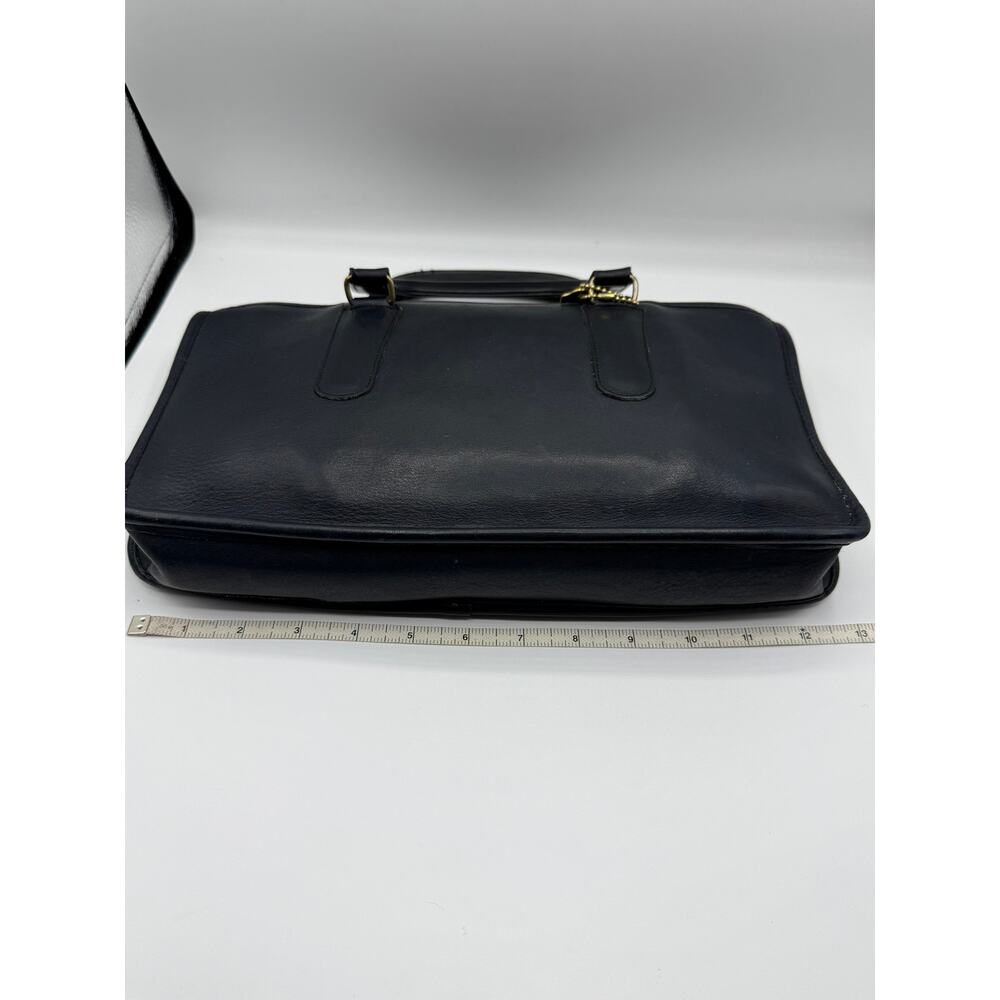 RARE NYC Vintage Coach Navy Slim Satchel Bonnie Cashin Era + Brass Tag - Picture 14 of 14